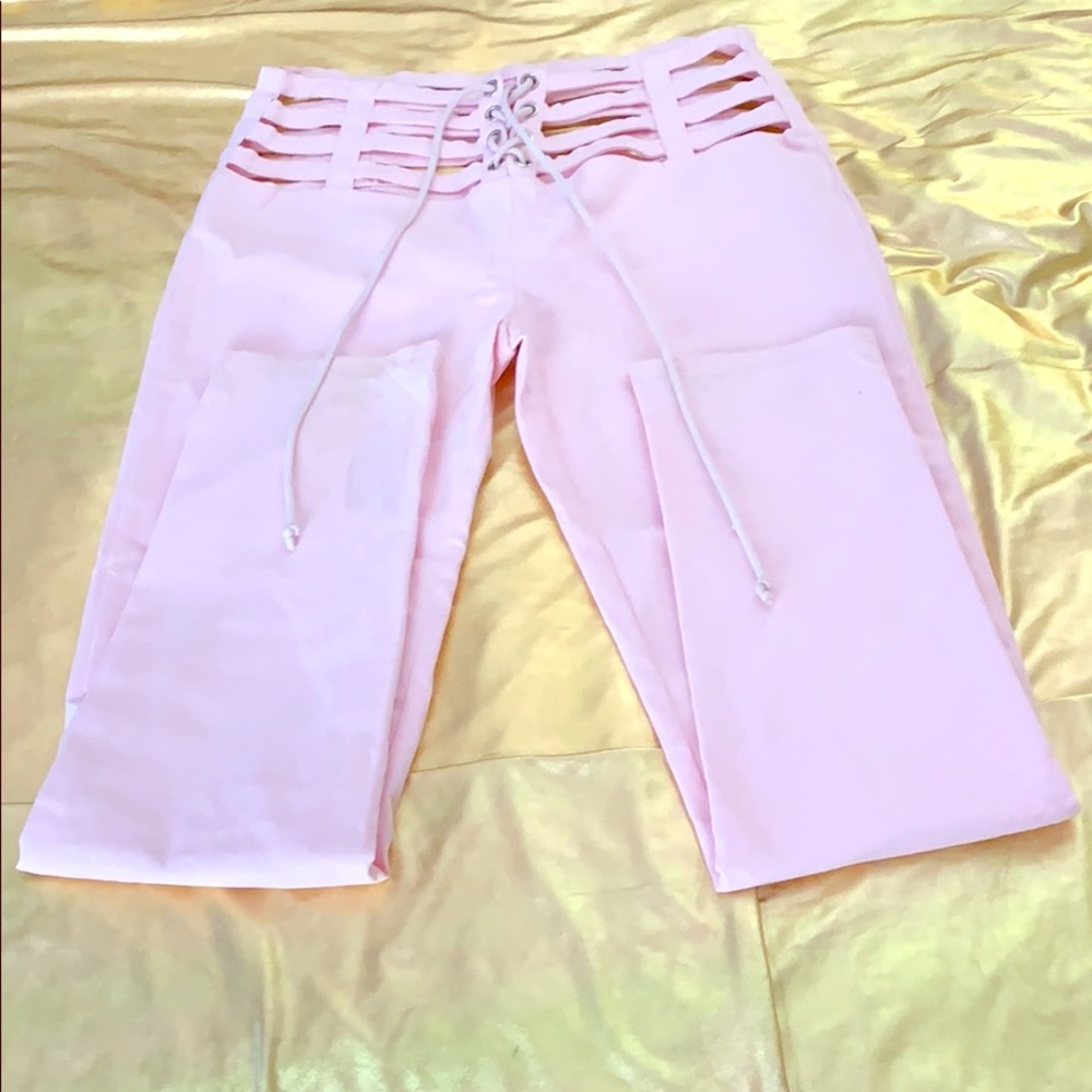High waist cut out pants